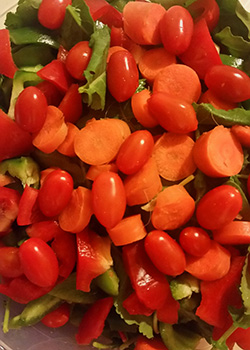  I made this and I ate it!&nbsp;&nbsp; Look at the pretty colors. 